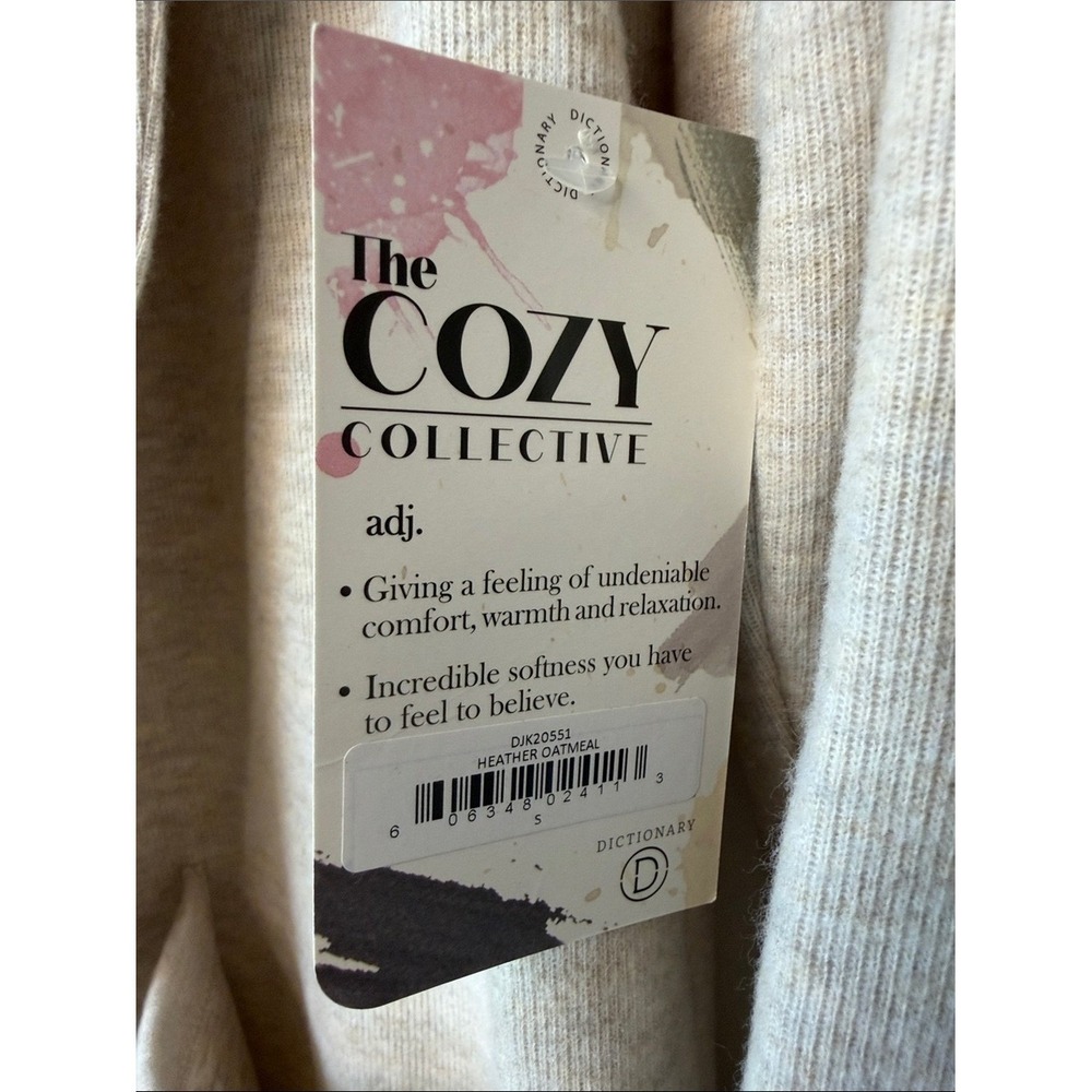 Dictionary Open-Front Cream Cardigan Coatigan - Picture 5 of 11
